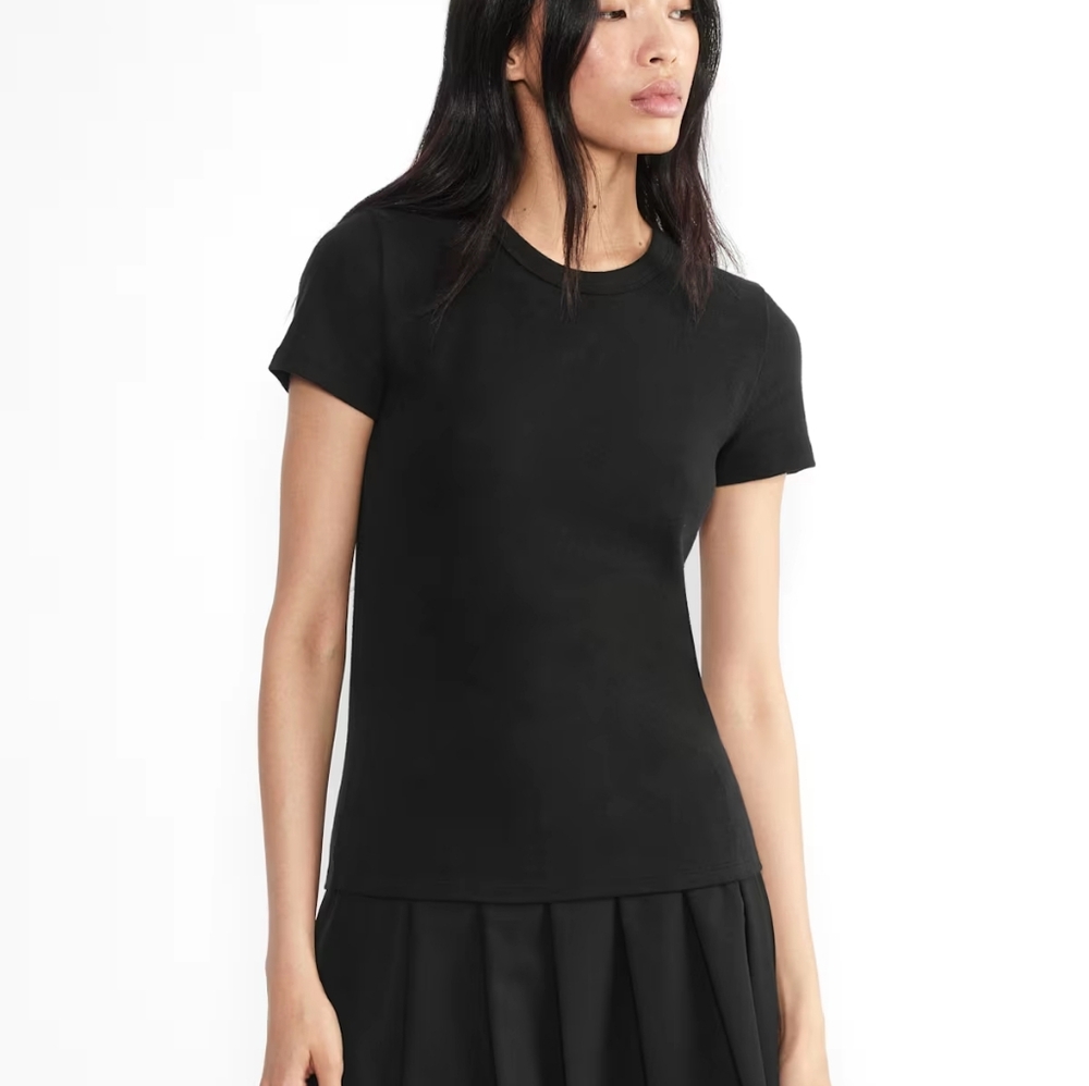 Aritzia Sunday Best Little Ribbed Hip Black L